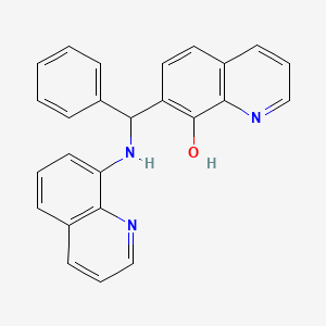 molecular formula C25H19N3O B1677015 7-[Phenyl-(quinolin-8-ylamino)methyl]quinolin-8-ol CAS No. 908813-78-5