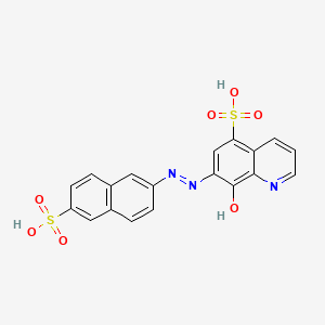 molecular formula C19H13N3O7S2 B1677016 8-羟基-7-(6-磺基萘-2-偶氮)-喹啉-5-磺酸 CAS No. 56990-57-9