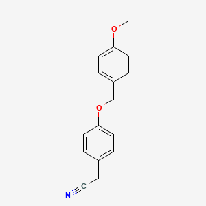 molecular formula C16H15NO2 B1677067 2-(4-((4-甲氧基苄基)氧基)苯基)乙腈 CAS No. 175135-47-4
