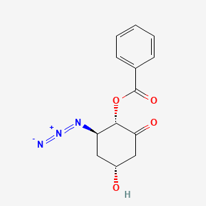 (1s,2r,4r)-2-Azido-4-hydroxy-6-oxocyclohexyl benzoate