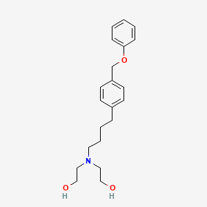 molecular formula C21H29NO3 B1677184 Ethanol, 2,2'-[[4-[4-(phenoxymethyl)phenyl]butyl]imino]bis- CAS No. 675132-92-0