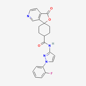 molecular formula C22H19FN4O3 B1677226 MK-0557 CAS No. 328232-95-7