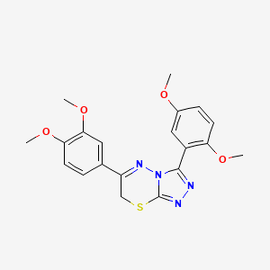 molecular formula C20H20N4O4S B1677257 3-(2,5-二甲氧基苯基)-6-(3,4-二甲氧基苯基)-7H-[1,2,4]三唑并[3,4-b][1,3,4]噻二嗪 CAS No. 1013750-77-0