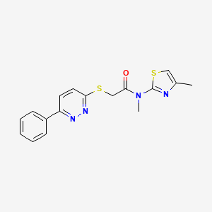 molecular formula C17H16N4OS2 B1677258 N-甲基-N-(4-甲基-2-噻唑基)-2-[(6-苯基-3-哒嗪基)硫]乙酰胺 CAS No. 1135304-61-8