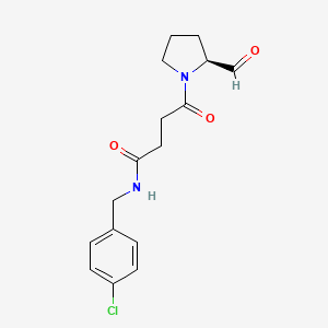 B1677308 N-(4-Chloro-benzyl)-4-((S)-2-formyl-pyrrolidin-1-yl)-4-oxo-butyramide CAS No. 117427-00-6