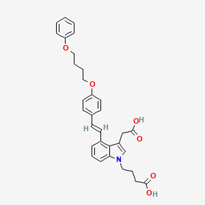 4-[3-(carboxymethyl)-4-[(E)-2-[4-(4-phenoxybutoxy)phenyl]ethenyl]indol-1-yl]butanoic Acid