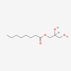 molecular formula C11H22O4 B1677413 2,3-二羟基丙基辛酸 CAS No. 502-54-5