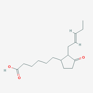 molecular formula C16H26O3 B1677437 6-(3-Oxo-2-(pent-2-enyl)cyclopentyl)hexanoic acid CAS No. 136845-17-5