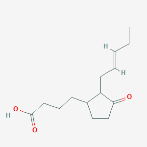 molecular formula C14H22O3 B1677441 3-氧代-2-(2-戊烯基)环戊烷-1-丁酸 CAS No. 93633-61-5