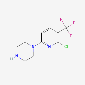 molecular formula C10H11ClF3N3 B1677466 1-(6-Chloro-5-(trifluoromethyl)pyridin-2-yl)piperazine CAS No. 132834-56-1