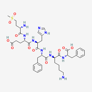molecular formula C34H51N9O11S B1677472 H-Met(O2)-Glu-His-Phe-D-Lys-Phe-OH CAS No. 50913-82-1