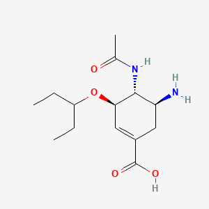 molecular formula C14H24N2O4 B1677507 奥司他韦酸 CAS No. 204255-09-4