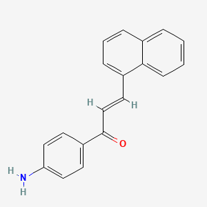 molecular formula C19H15NO B1677513 (2E)-1-(4-Aminophenyl)-3-(1-naphthyl)-prop-2-EN-1-one CAS No. 1372198-10-1