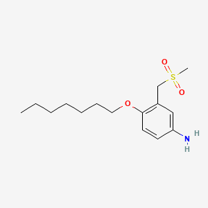 B1677562 m-Toluidine, 4-(heptyloxy)-alpha-(methylsulfonyl)- CAS No. 5819-65-8