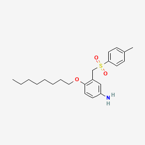 B1677566 m-Toluidine, 4-(octyloxy)-alpha-(p-tolylsulfonyl)- CAS No. 5819-78-3