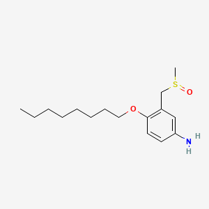 molecular formula C16H27NO2S B1677569 m-Toluidine, alpha-(methylsulfinyl)-4-(octyloxy)- CAS No. 5819-61-4