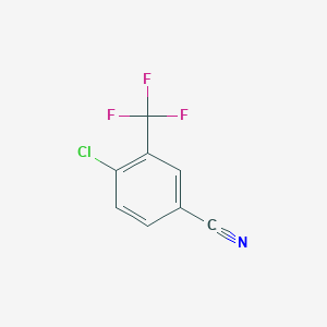 molecular formula C8H3ClF3N B167759 4-クロロ-3-(トリフルオロメチル)ベンゾニトリル CAS No. 1735-54-2