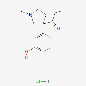 Phenol, m-(1-methyl-3-propionyl-3-pyrrolidinyl)-, hydrochloride