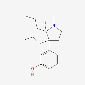 B1677625 Phenol, m-(2,3-dipropyl-1-methyl-3-pyrrolidinyl)- CAS No. 1505-37-9