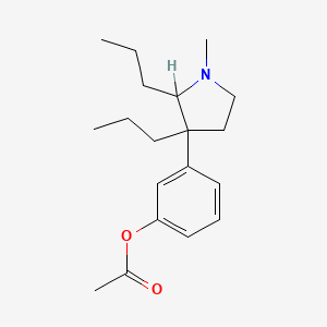 B1677626 Phenol, m-(2,3-dipropyl-1-methyl-3-pyrrolidinyl)-, acetate CAS No. 1505-30-2