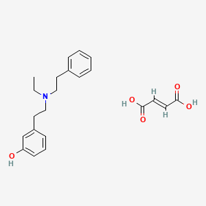 molecular formula C22H27NO5 B1677632 Phenol, m-(2-(N-ethylphenethylamino)ethyl)-, fumarate (1:1) CAS No. 70045-24-8