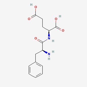 molecular formula C14H18N2O5 B1677656 苯丙氨酸谷氨酸酯 CAS No. 3617-45-6
