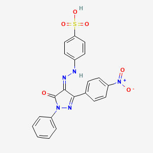 molecular formula C21H15N5O6S B1677735 4-[(2E)-2-[3-(4-硝基苯基)-5-氧代-1-苯基吡唑-4-亚基]肼基]苯磺酸 CAS No. 314291-83-3