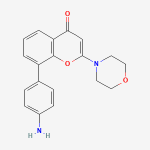 B1677774 8-(4-Aminophenyl)-2-(4-morpholinyl)-1-benzopyran-4-one CAS No. 942289-87-4