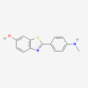 molecular formula C14H12N2OS B1677777 2-(4-(Methylamino)phenyl)benzo[d]thiazol-6-ol CAS No. 566169-93-5