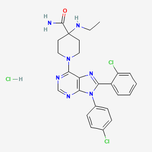 molecular formula C25H26Cl3N7O B1677805 奥替那班盐酸盐 CAS No. 686347-12-6