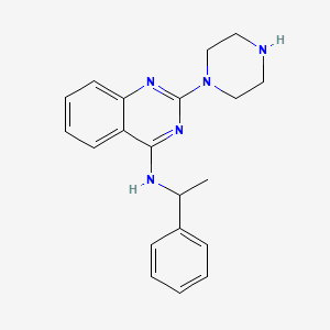 molecular formula C20H23N5 B1677934 N-(1-苯乙基)-2-(哌嗪-1-基)喹唑啉-4-胺 CAS No. 662164-09-2