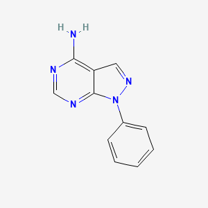 molecular formula C11H9N5 B1677961 1-苯基-1H-吡唑并[3,4-d]嘧啶-4-胺 CAS No. 5334-30-5