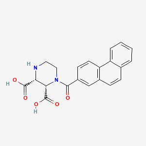 molecular formula C21H18N2O5 B1677967 (2s,3r)-1-(Phenanthren-2-Ylcarbonyl)piperazine-2,3-Dicarboxylic Acid CAS No. 684283-16-7