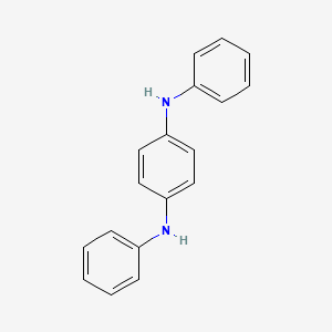 molecular formula C6H5NHC6H4NHC6H5<br>C18H16N2<br>C18H16N2 B1677971 N,N'-Diphenyl-p-phenylenediamine CAS No. 74-31-7