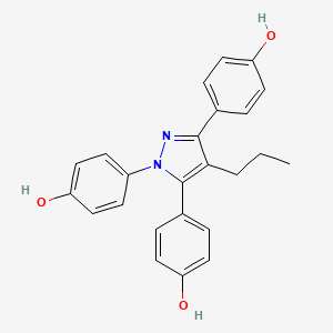 molecular formula C24H22N2O3 B1677978 Propyl pyrazole triol CAS No. 263717-53-9