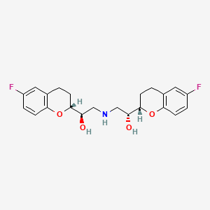 molecular formula C22H25F2NO4 B1677998 左旋比武洛尔 CAS No. 118457-14-0