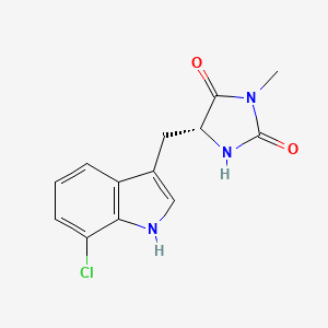 B1678003 (5r)-5-[(7-Chloro-1h-Indol-3-Yl)methyl]-3-Methylimidazolidine-2,4-Dione CAS No. 852391-19-6