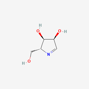 B1678006 (2R,3R,4S)-2-(hydroxymethyl)-3,4-dihydro-2H-pyrrole-3,4-diol CAS No. 108692-47-3