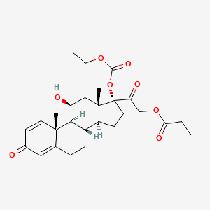 molecular formula C27H36O8 B1678093 泼尼松卡酯 CAS No. 73771-04-7