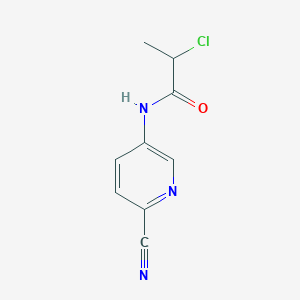 B1678141 2-chloro-N-(6-cyanopyridin-3-yl)propanamide CAS No. 1112994-35-0