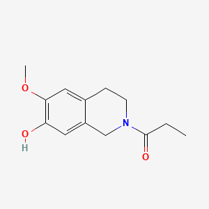 molecular formula C13H17NO3 B1678322 1-(7-羟基-6-甲氧基-3,4-二氢异喹啉-2(1H)-基)丙烷-1-酮 CAS No. 1032822-42-6