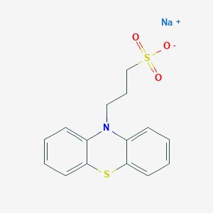 molecular formula C15H14NNaO3S2 B1678328 3-(10H-吩噻嗪-10-基)丙烷-1-磺酸钠 CAS No. 101199-38-6