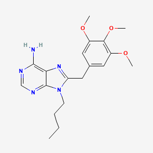 molecular formula C19H25N5O3 B1678333 9-丁基-8-(3,4,5-三甲氧基苄基)-9H-嘌呤-6-胺 CAS No. 352519-21-2
