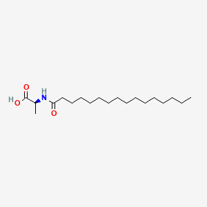 molecular formula C19H37NO3 B1678346 棕榈酰丙氨酸 CAS No. 56255-31-3