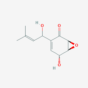 B1678377 (1s,5r,6s)-5-Hydroxy-3-(1-hydroxy-3-methylbut-2-en-1-yl)-7-oxabicyclo[4.1.0]hept-3-en-2-one CAS No. 31298-54-1