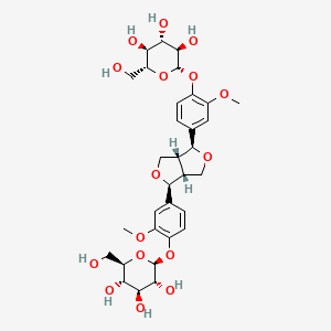 molecular formula C32H42O16 B1678389 松脂酚二葡萄糖苷 CAS No. 63902-38-5