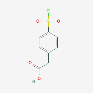 molecular formula C8H7ClO4S B016784 [4-(氯磺酰基)苯基]乙酸 CAS No. 22958-99-2