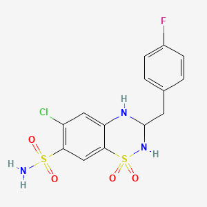 molecular formula C14H13ClFN3O4S2 B1678422 对氟苯甲酸 CAS No. 1580-83-2