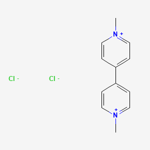molecular formula C12H14Cl2N2<br>CH3(C5H4N)2CH3・2Cl<br>C12H14Cl2N2 B1678430 百草枯 CAS No. 1910-42-5
