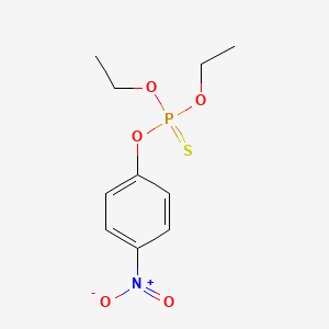 molecular formula (C2H5O)2PSOC6H4NO2<br>C10H14NO5PS B1678463 Parathion CAS No. 56-38-2